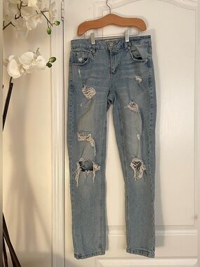 Garage - Light Blue Distressed Women's Jeans
